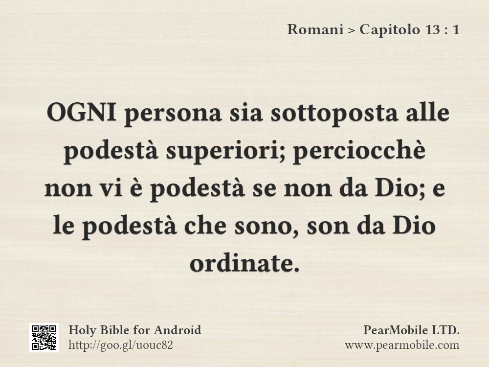 Romani, Capitolo 13:1